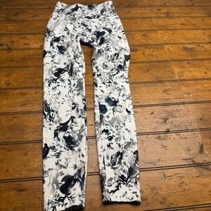 Balance Collection Womens Floral Print Athletic Leggings Size S